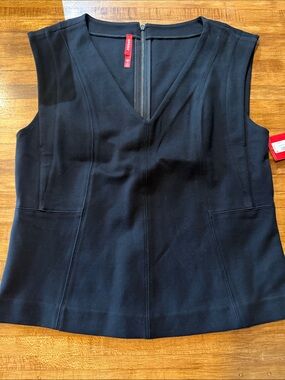 Spanx ponte seamed v neck top nWT sz m ( j1)